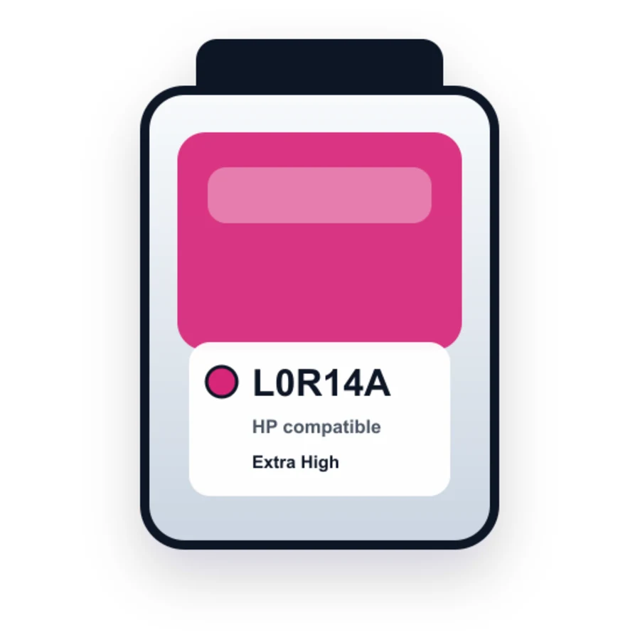 HP L0R14A Magenta compatible ink