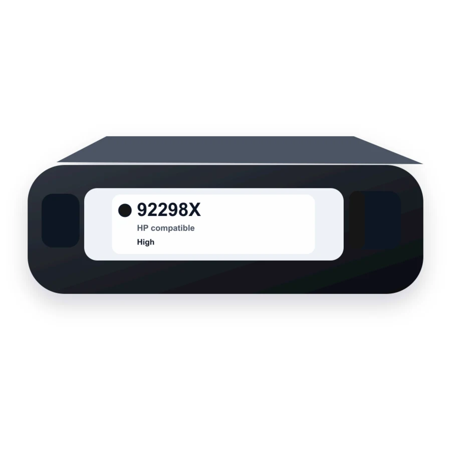 Replacement HP 98X Toner Cartridge - 92298X Black - High Yield compatible toner