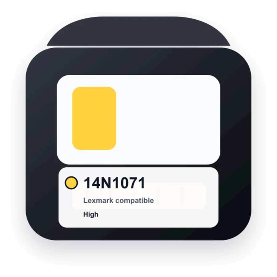 Lexmark 14N1071 Yellow compatible ink