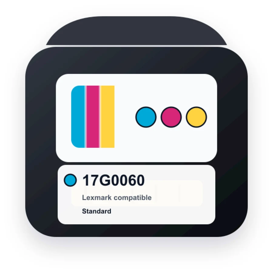 Replacement Lexmark 60 Color Ink Cartridge - 17G0060 compatible ink