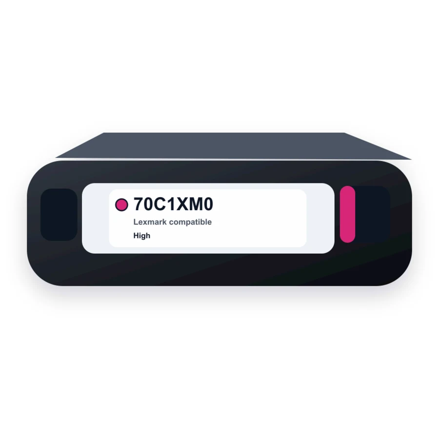 Replacement Lexmark 701XM Toner Cartridge - 70C1XM0 Magenta - High Yield compatible toner