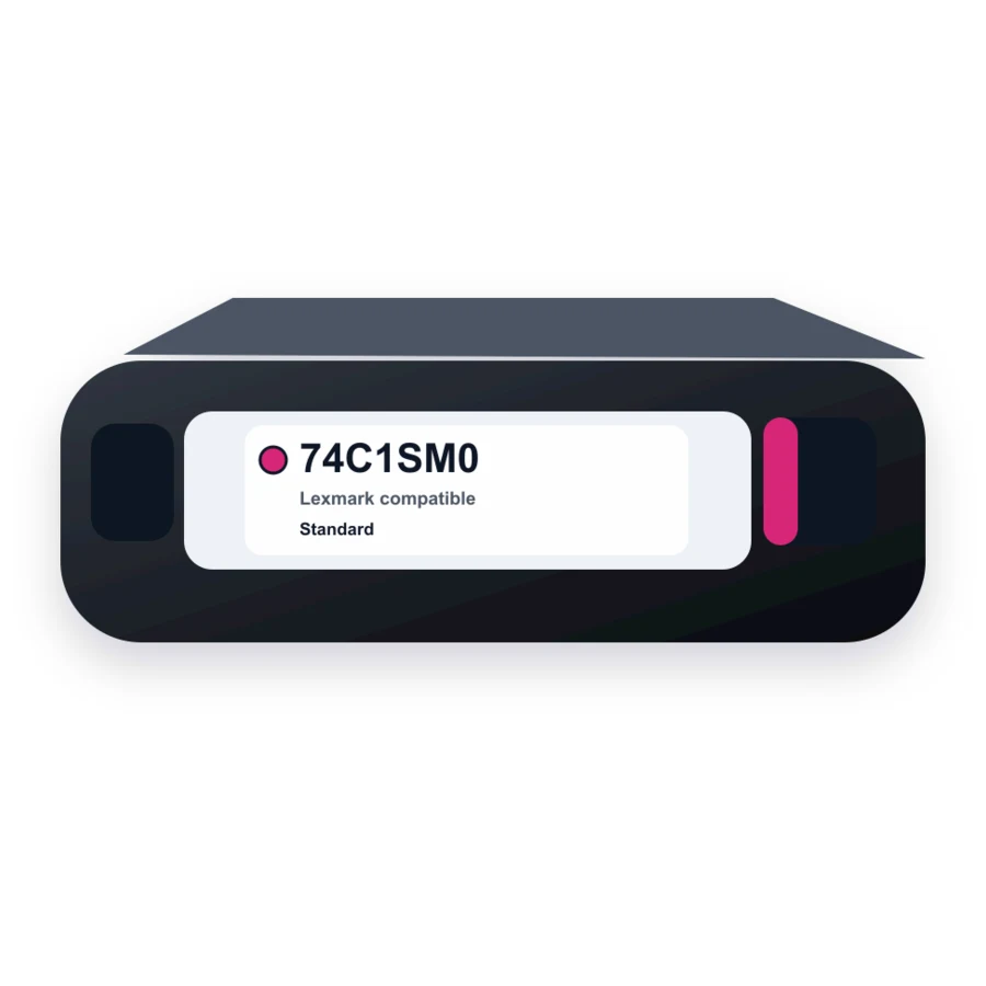 Replacement Lexmark 74C1SM0 Magenta Toner Cartridge compatible toner
