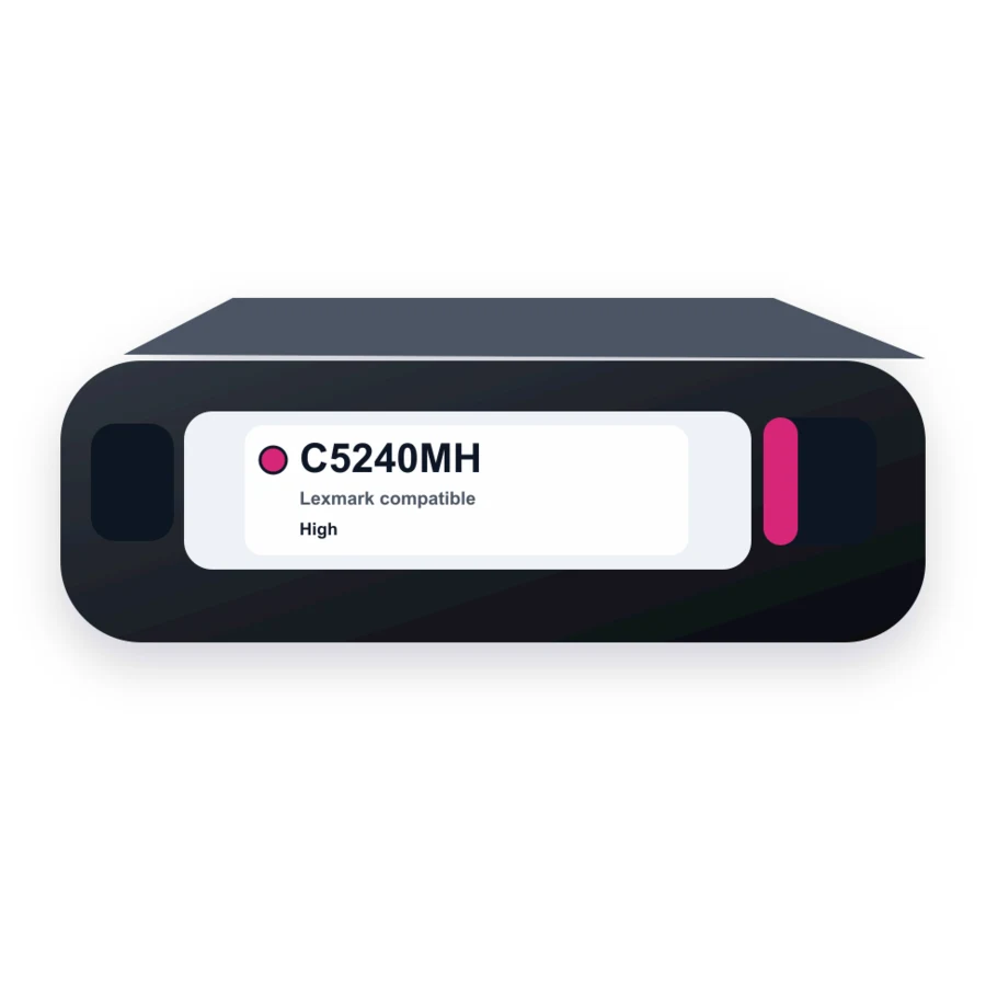 Replacement Lexmark C5240MH Toner Cartridge - C5242MH Magenta - High Yield compatible toner