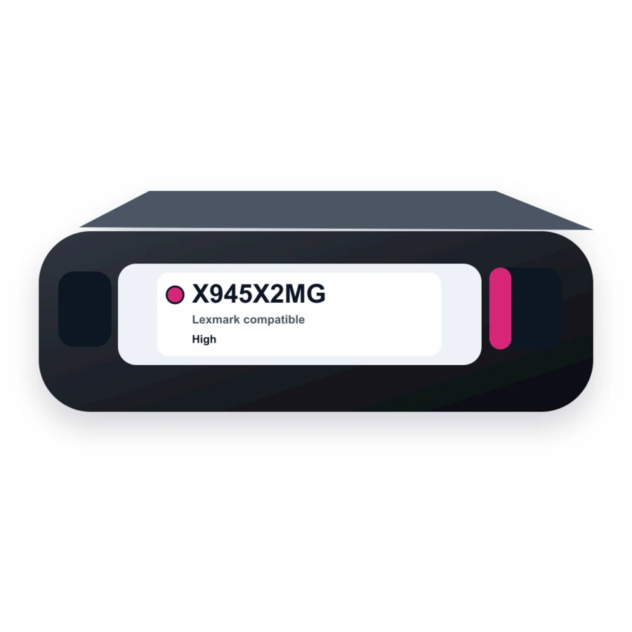 Replacement Lexmark X945X2MG Toner Cartridge - Lexmark 945 Magenta - High Yield compatible toner