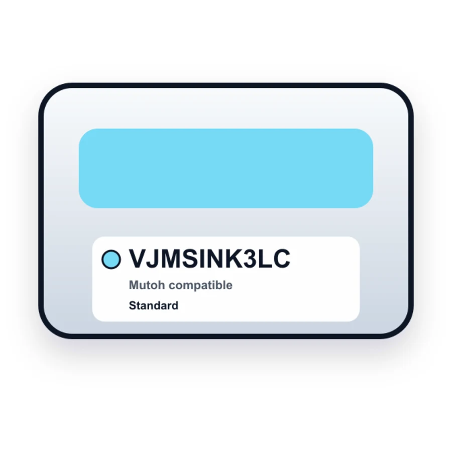Mutoh VJ-MSINK3LC Eco-Ultra Wide Format Light Cyan Ink Cartridge compatible ink