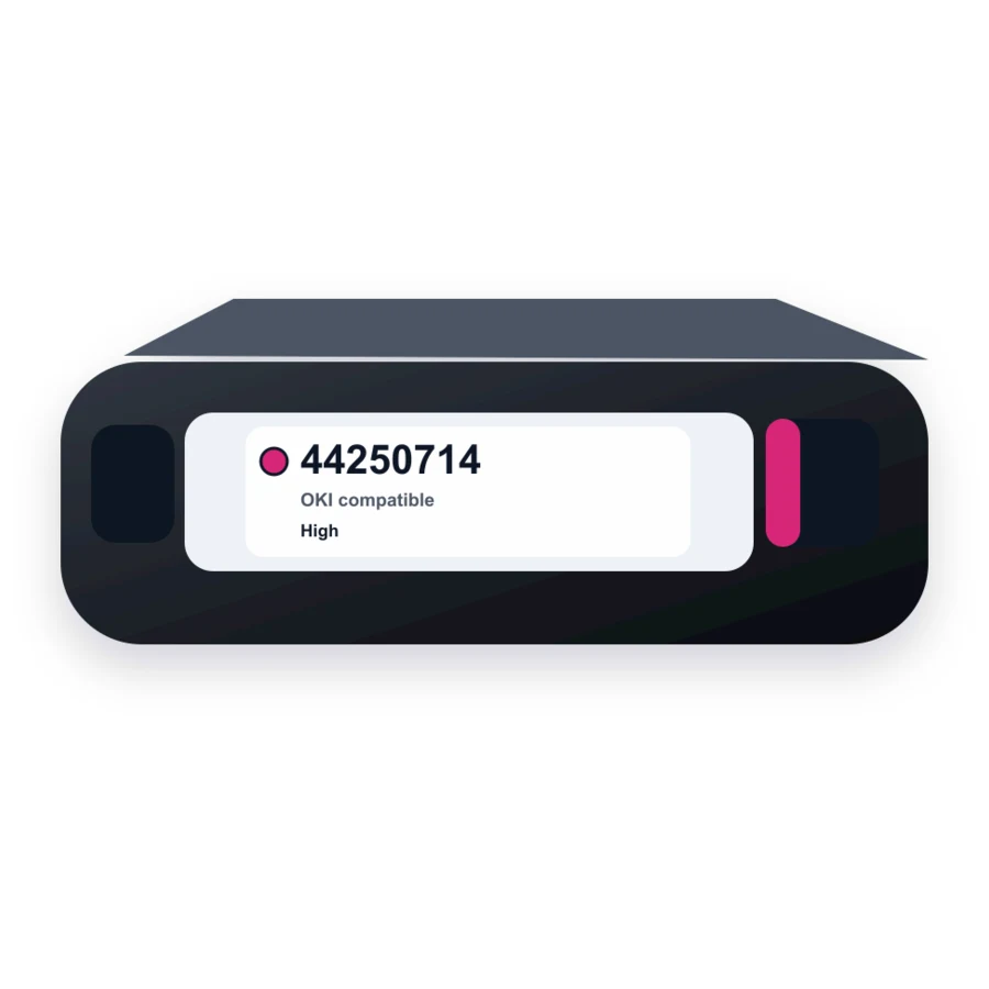 Okidata 44250714 Magenta Toner Cartridge - C110 Type D1 - High Yield compatible toner