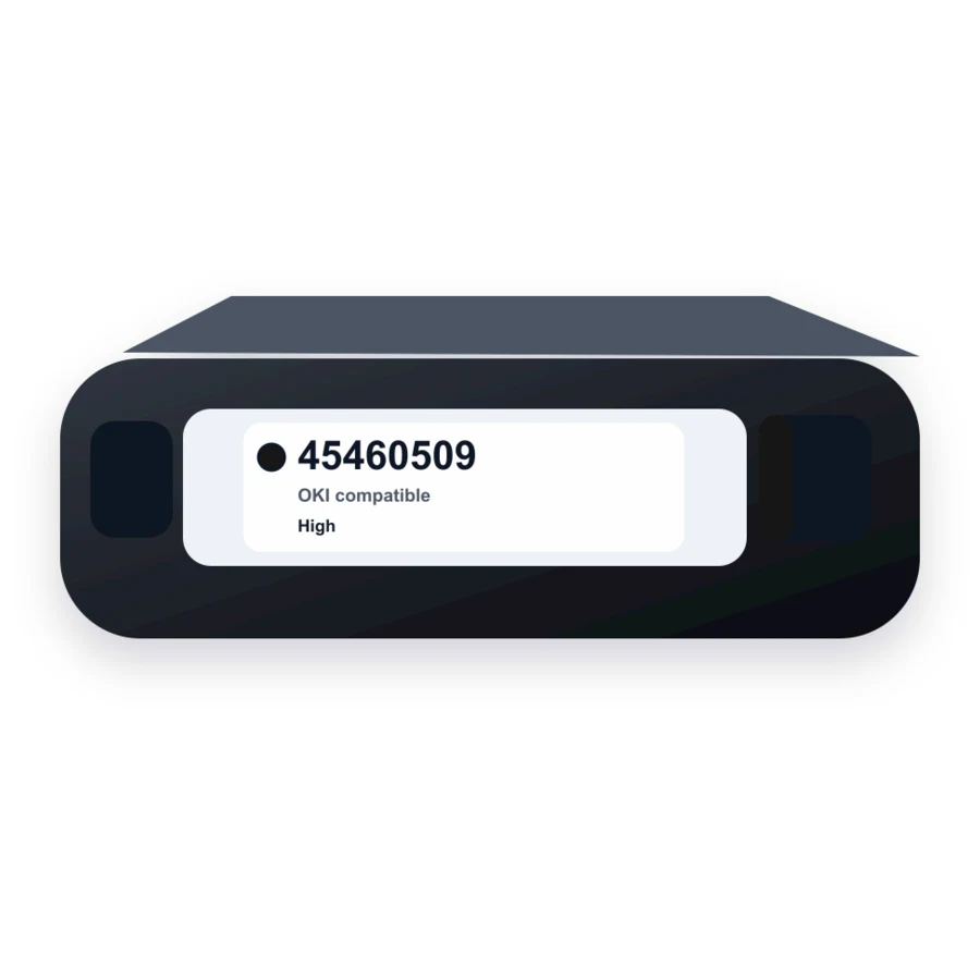 Okidata 45460509 Toner Cartridge - Black - High Yield compatible toner
