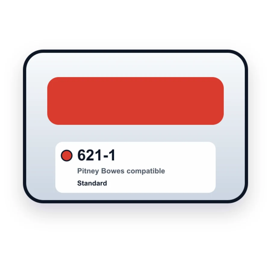 Replacement Pitney Bowes 621-1 Ink Cartridge Fluorescent Red - Extra High Yield compatible ink