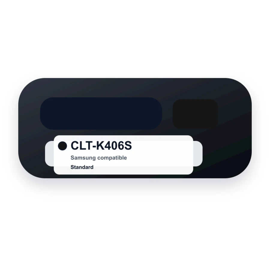 Samsung Clt K406S Black compatible toner