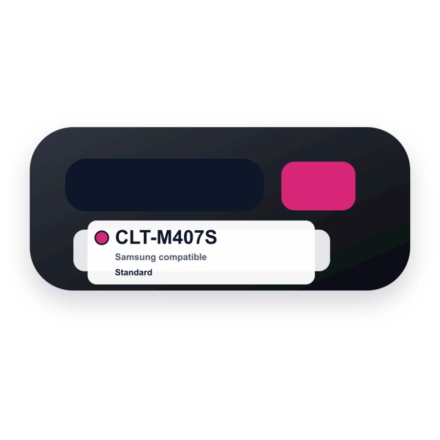 Samsung Clt M407S Magenta compatible toner
