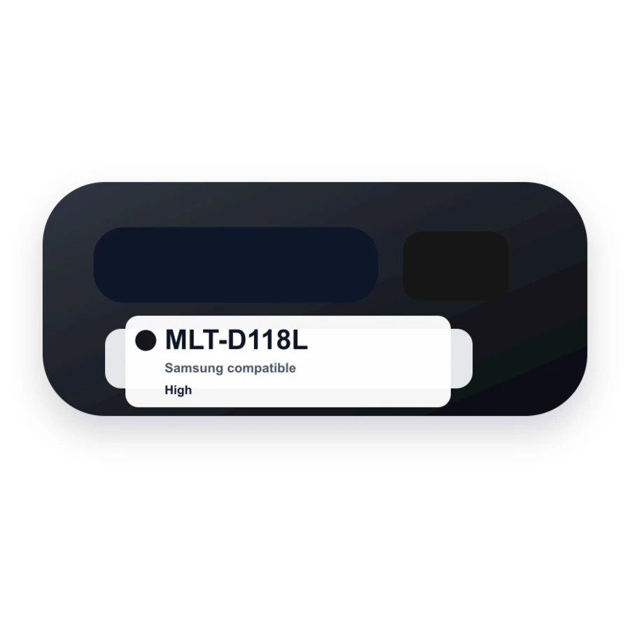 Samsung MLT-D118L Toner Cartridge - Black - High Yield compatible toner