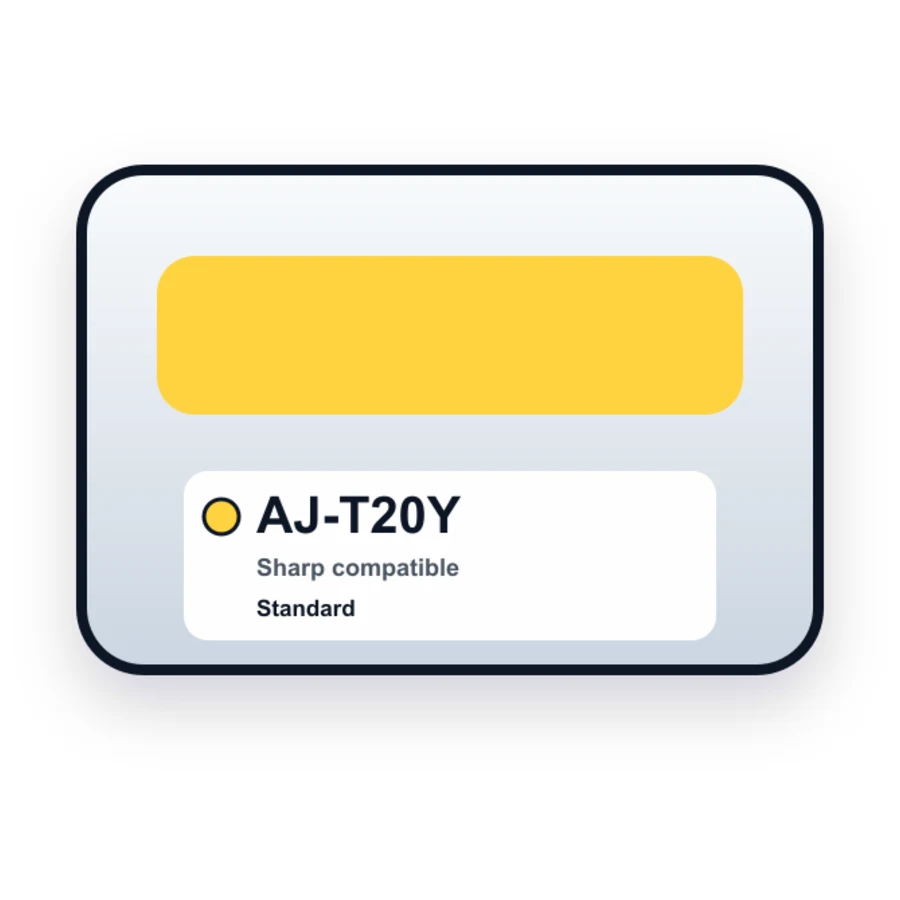 Sharp Yellow AJ-T20Y Ink Cartridge compatible ink