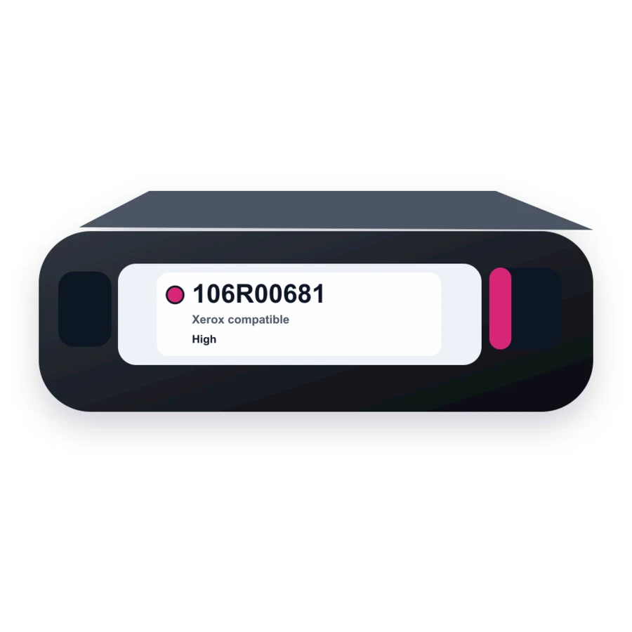 Replacement Xerox 106R00681 Toner Cartridge - 6100 Magenta - High Yield compatible toner