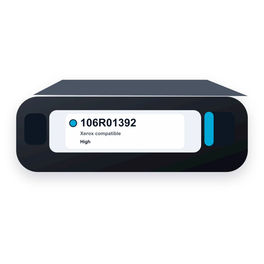Replacement Xerox 106R01392 Toner Cartridge - 6280 Cyan - High Yield compatible toner