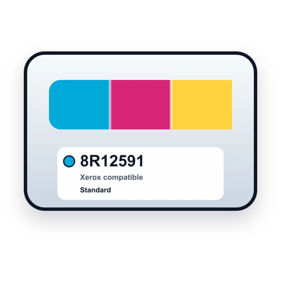 Replacement for Xerox 8R12591 Color Inkjet Cartridge compatible ink