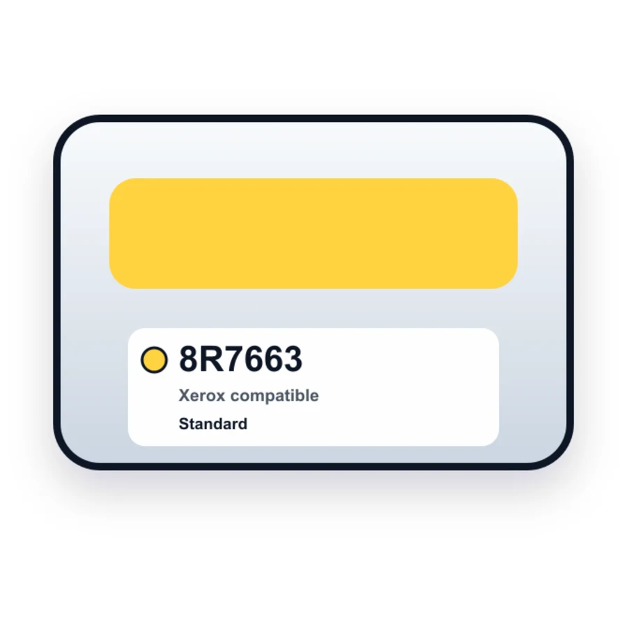 Yellow Ink Cartridge for Xerox 8R7663 compatible ink